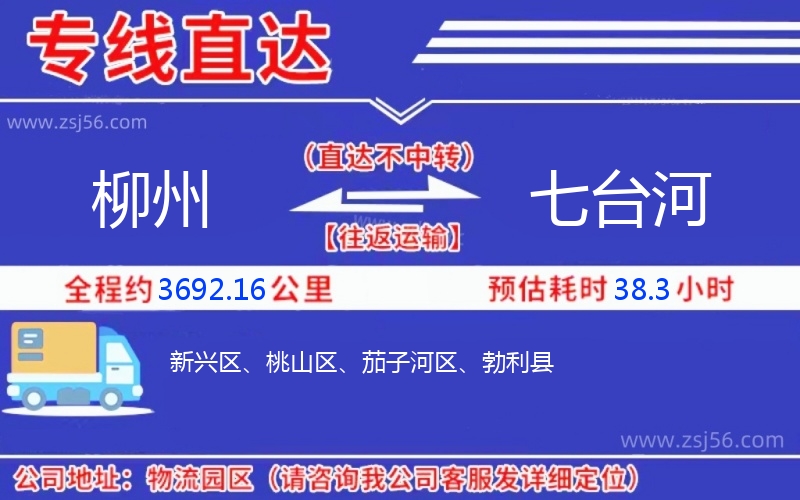 柳州到七臺河物流公司