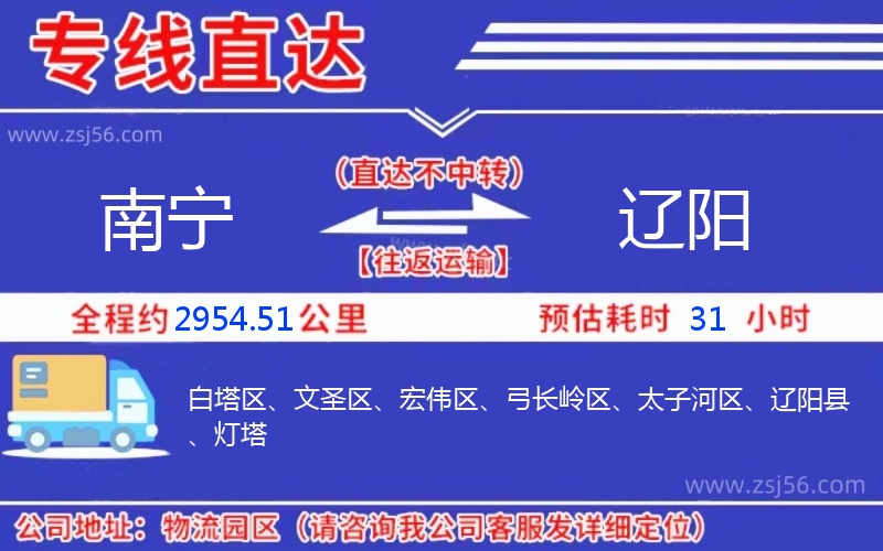 南寧到遼陽(yáng)物流公司